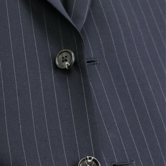 Calvin Klein Men's Sport Coat Size 46 R 100% Wool Jacket Blazer Dark Navy - Picture 6 of 13